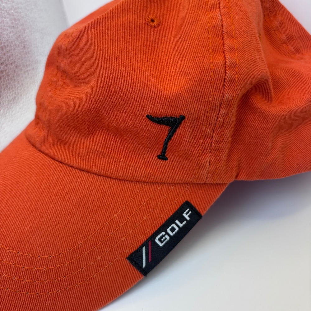 Signatures Golf Hat Unisex One Size Orange Adjustable Strap Baseball Cap Logo
